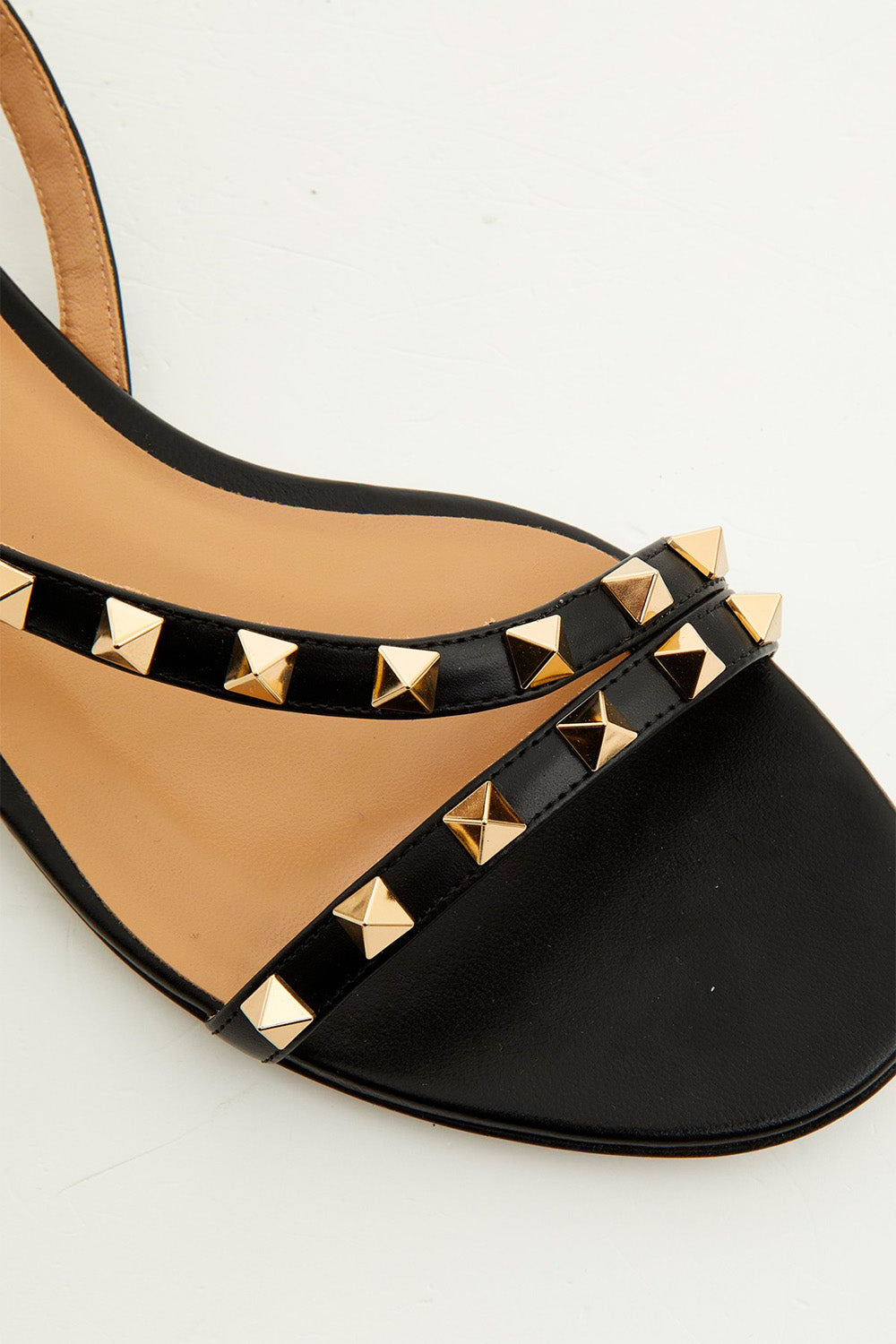 Rockstud Sandal In Calfskin