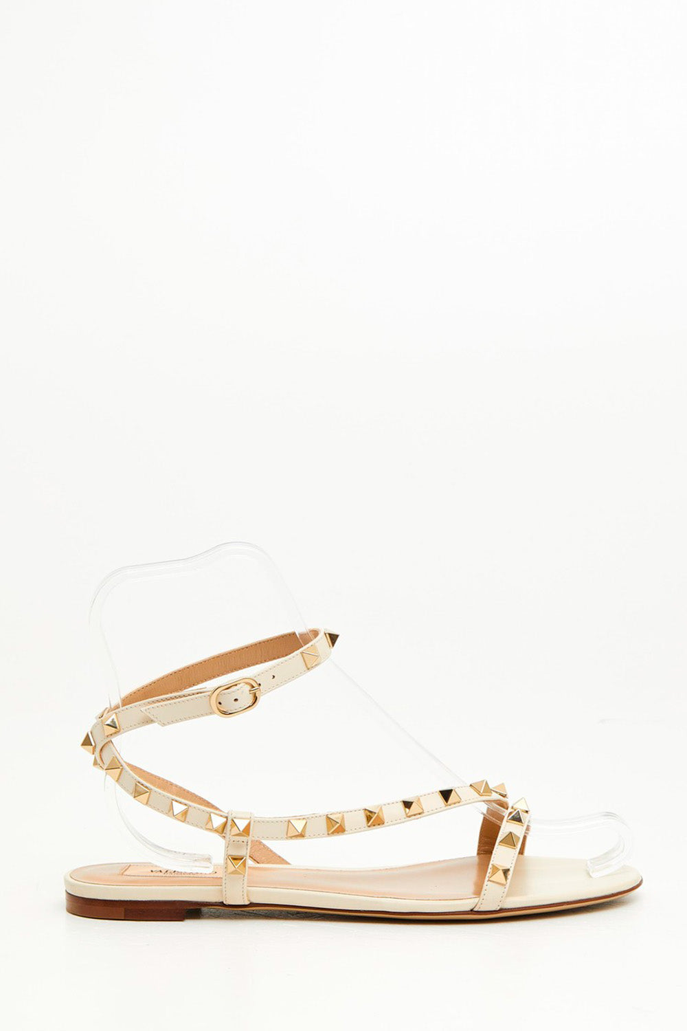 Rockstud Sandal In Calfskin