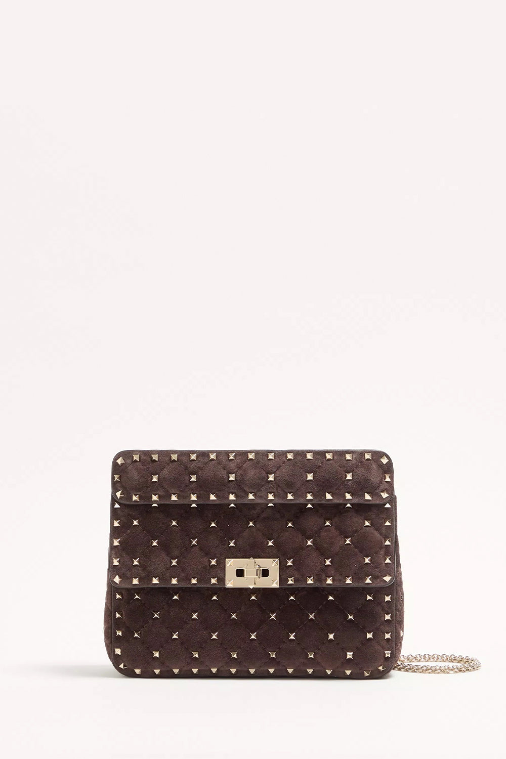 Rockstud Spike Medium Suede Bag