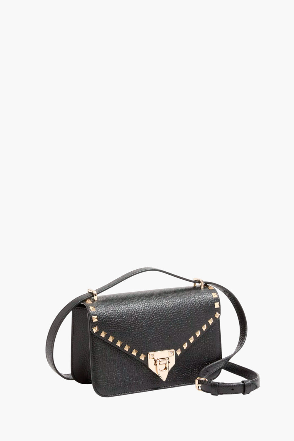 Rockstud Small Shoulder Bag In Grainy Calfskin