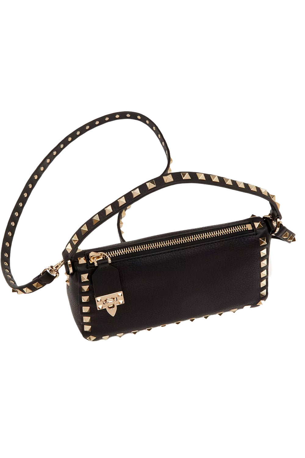 Small Rockstud Grainy Calfskin Crossbody Bag