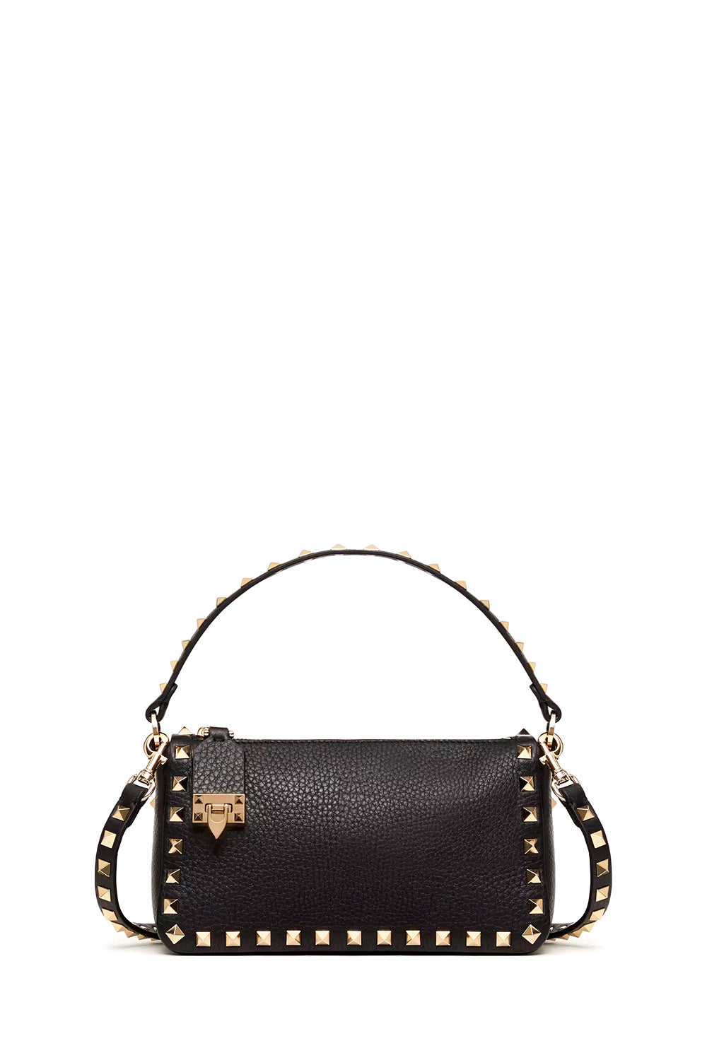 Small Rockstud Grainy Calfskin Crossbody Bag