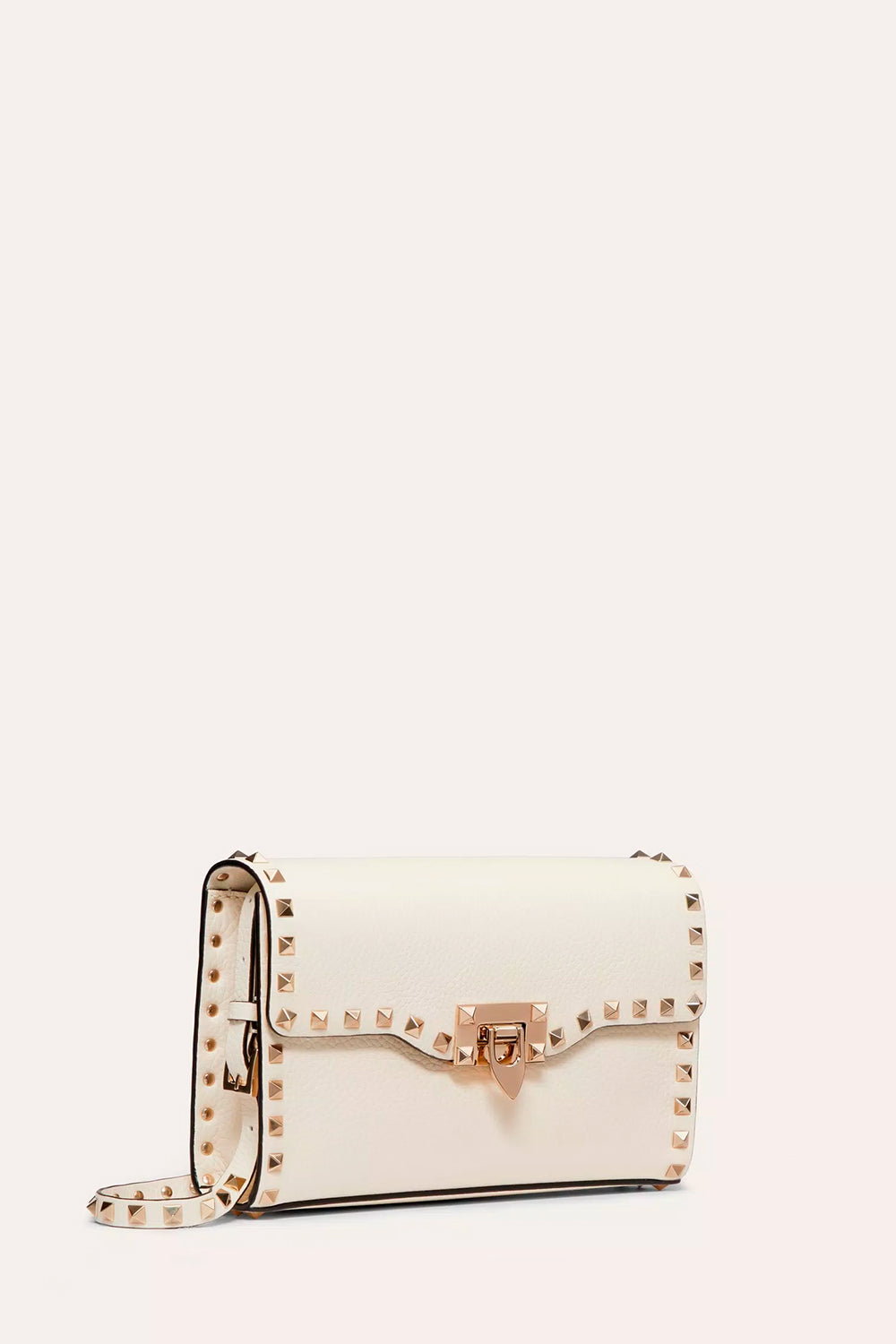 Small Rockstud Grainy Calfskin Crossbody Bag