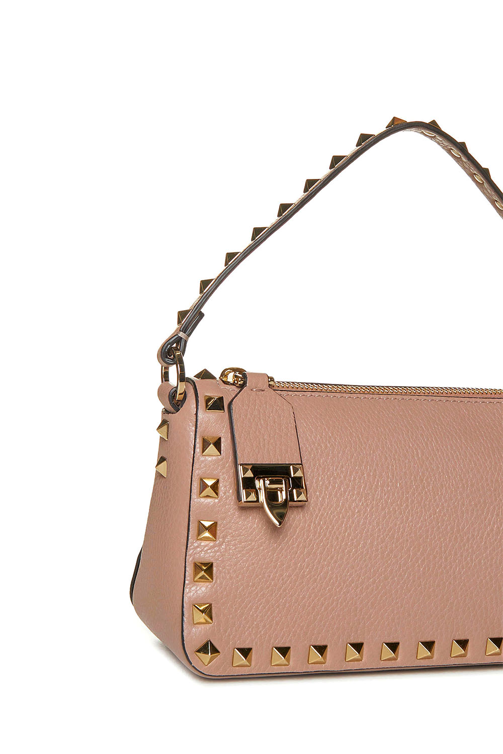 Small Rockstud Grainy Calfskin Crossbody Bag