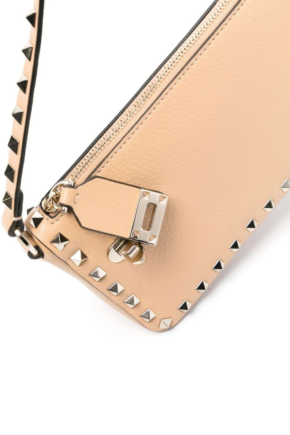 Small Rockstud Grainy Calfskin Crossbody Bag