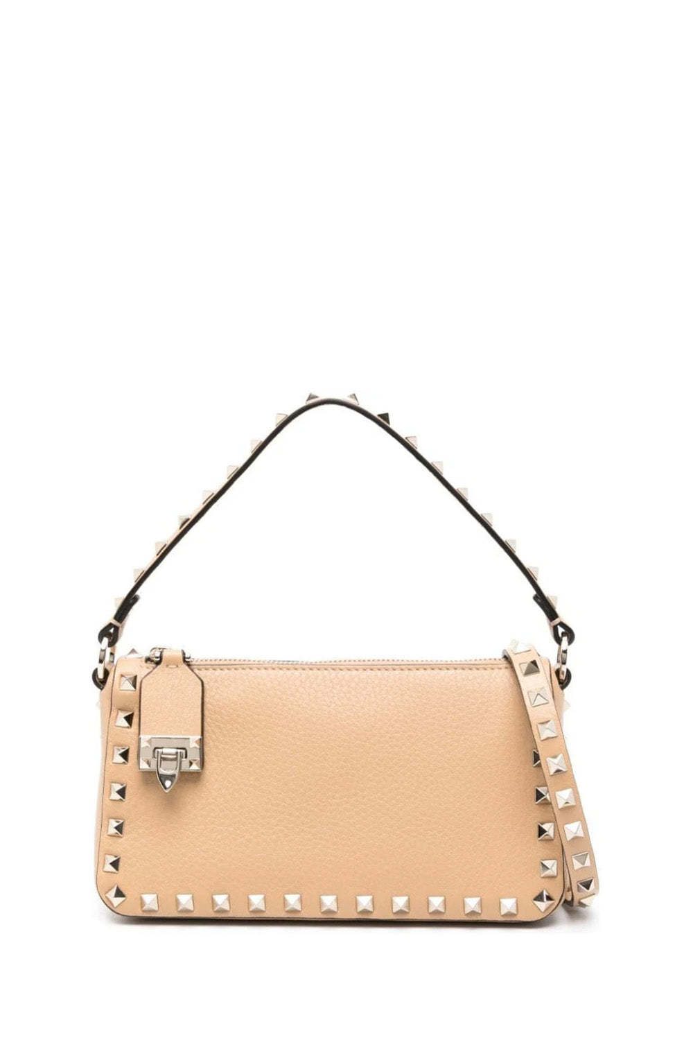 Small Rockstud Grainy Calfskin Crossbody Bag