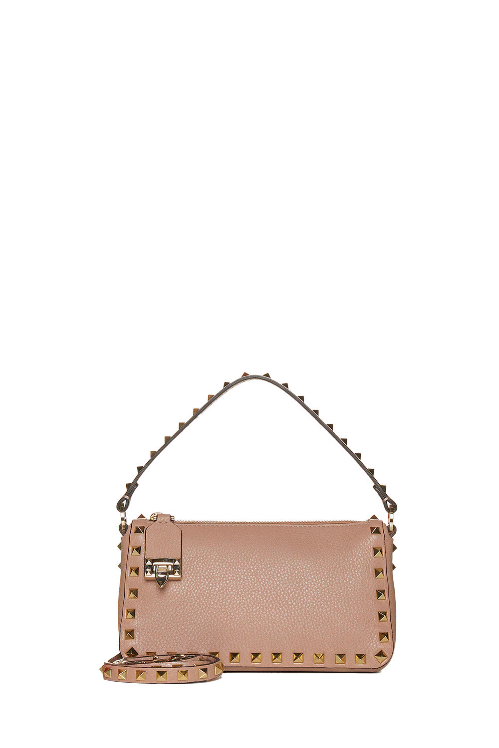 Small Rockstud Grainy Calfskin Crossbody Bag