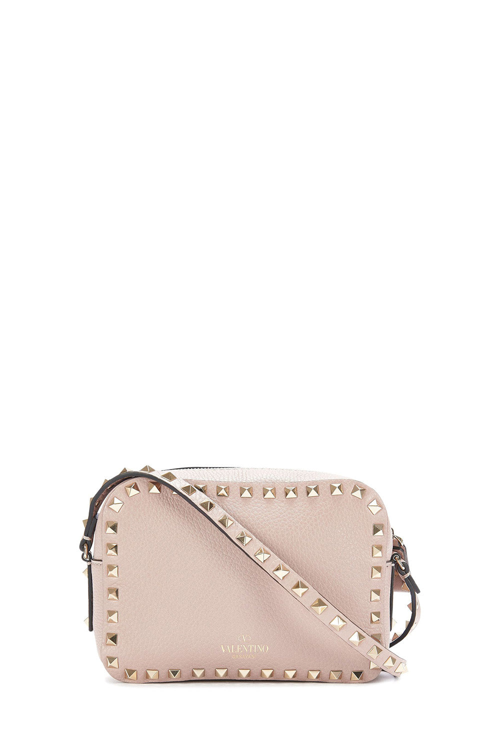 Small Rockstud Shoulder Bag With Printed Logo