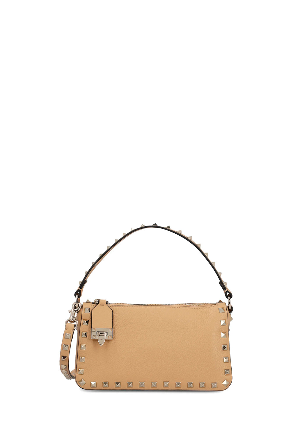 Small Rockstud Grainy Calfskin Crossbody Bag