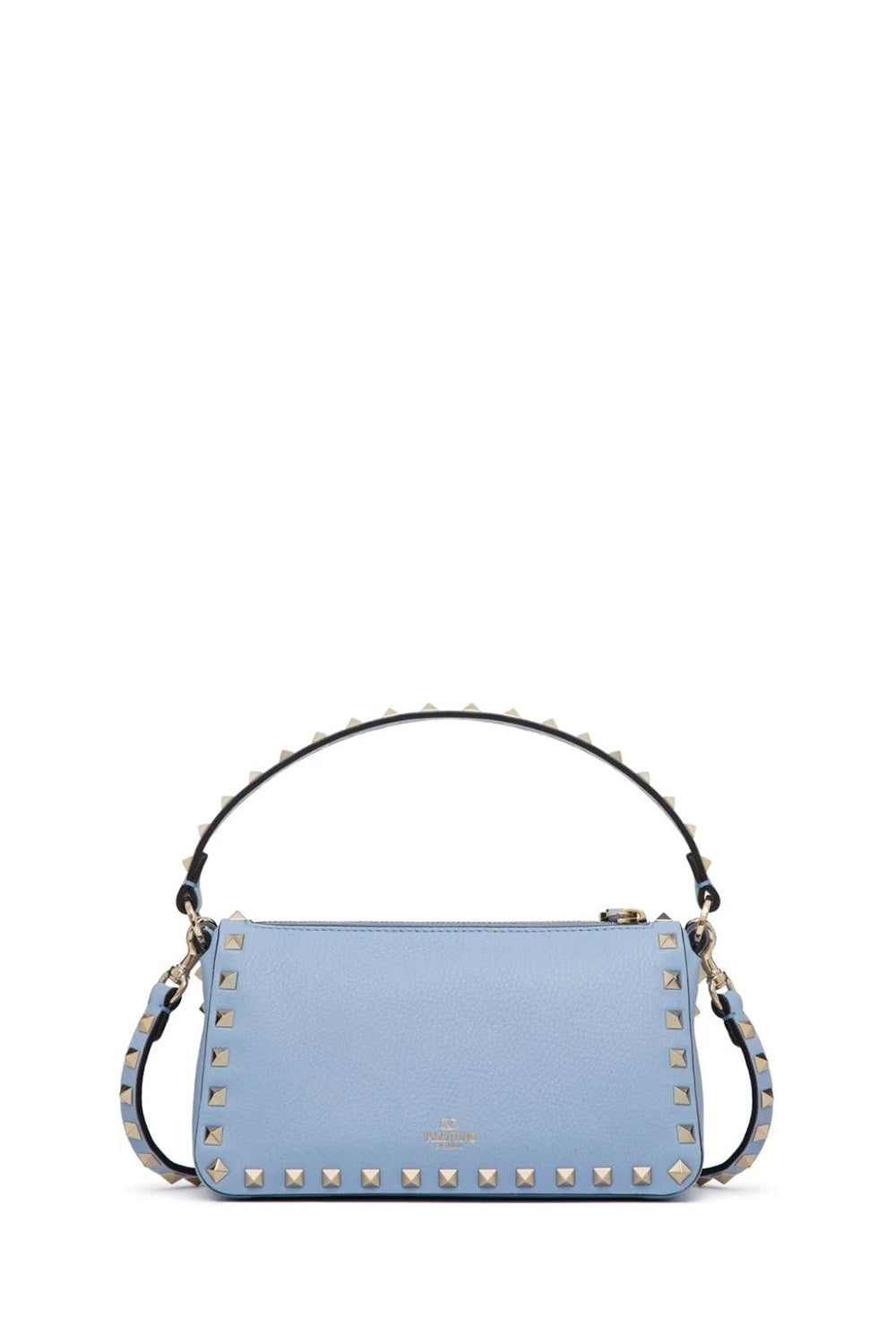 Small Rockstud Grainy Calfskin Crossbody Bag