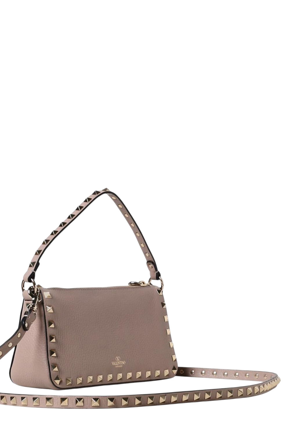 Small Rockstud Grainy Calfskin Crossbody Bag