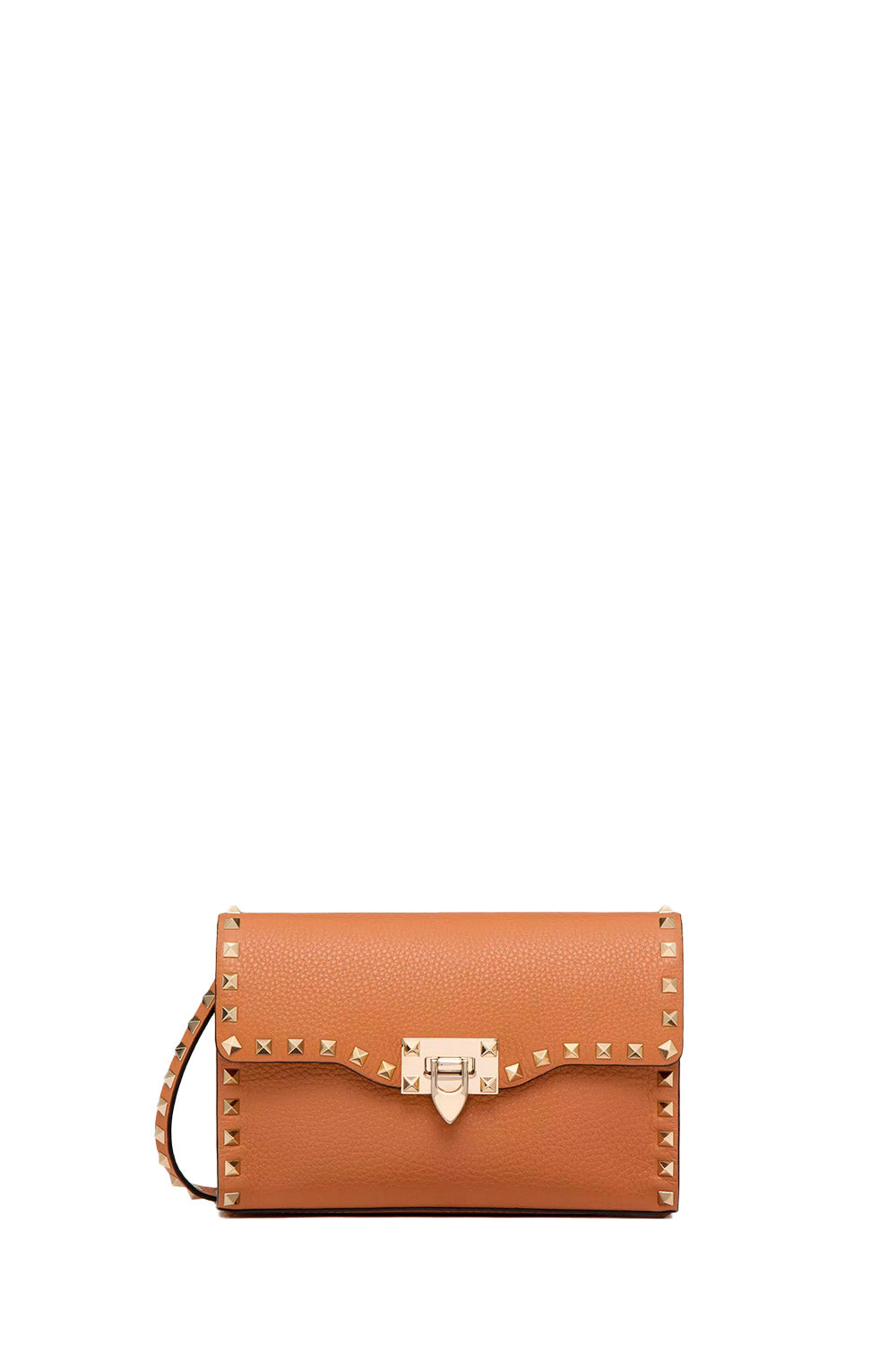 Small Rockstud Grainy Calfskin Crossbody Bag