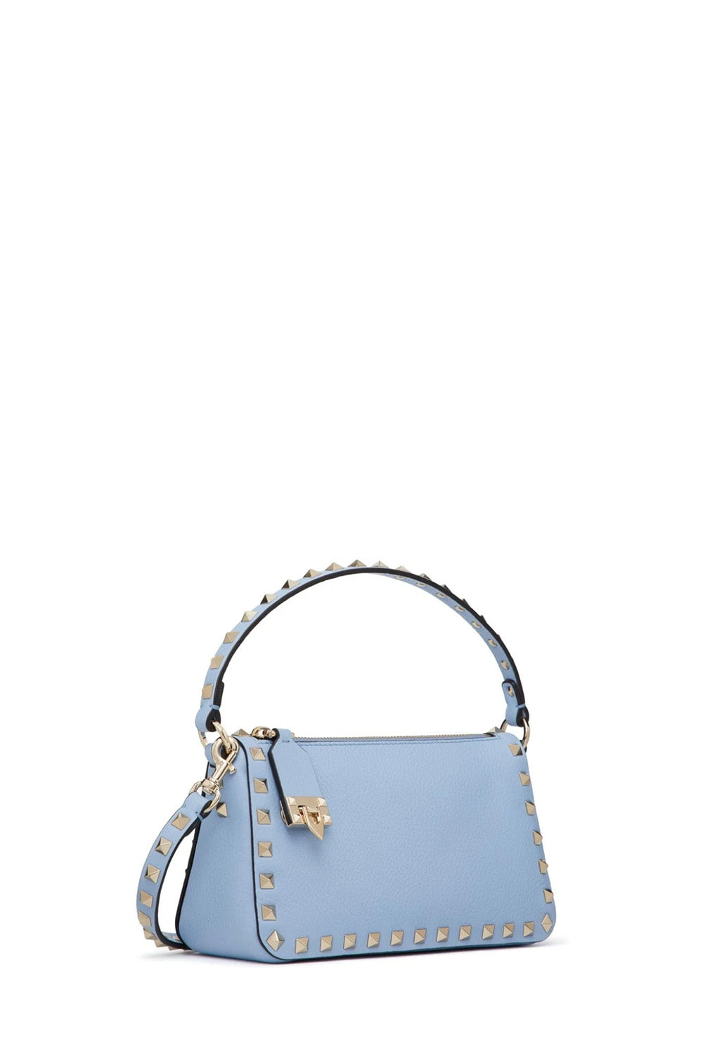 Small Rockstud Grainy Calfskin Crossbody Bag