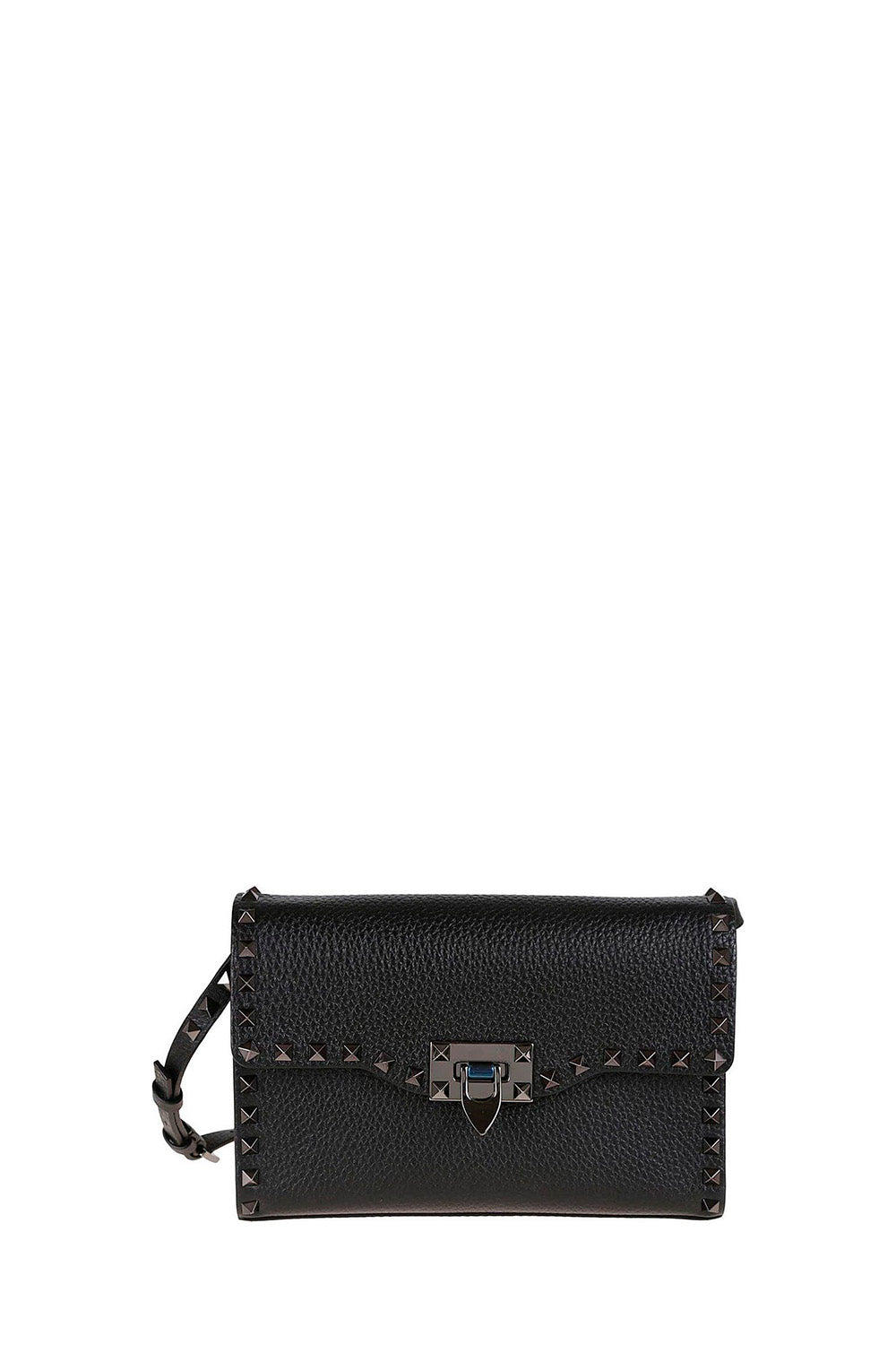 Small Rockstud Grainy Calfskin Crossbody Bag