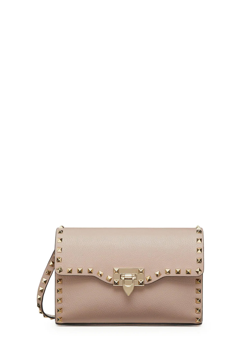 Small Rockstud Grainy Calfskin Crossbody Bag
