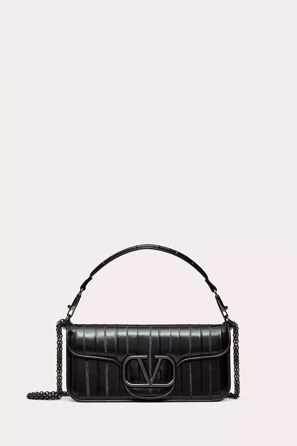 Valentino Garavani Locò Shoulder Bag In Eel Skin