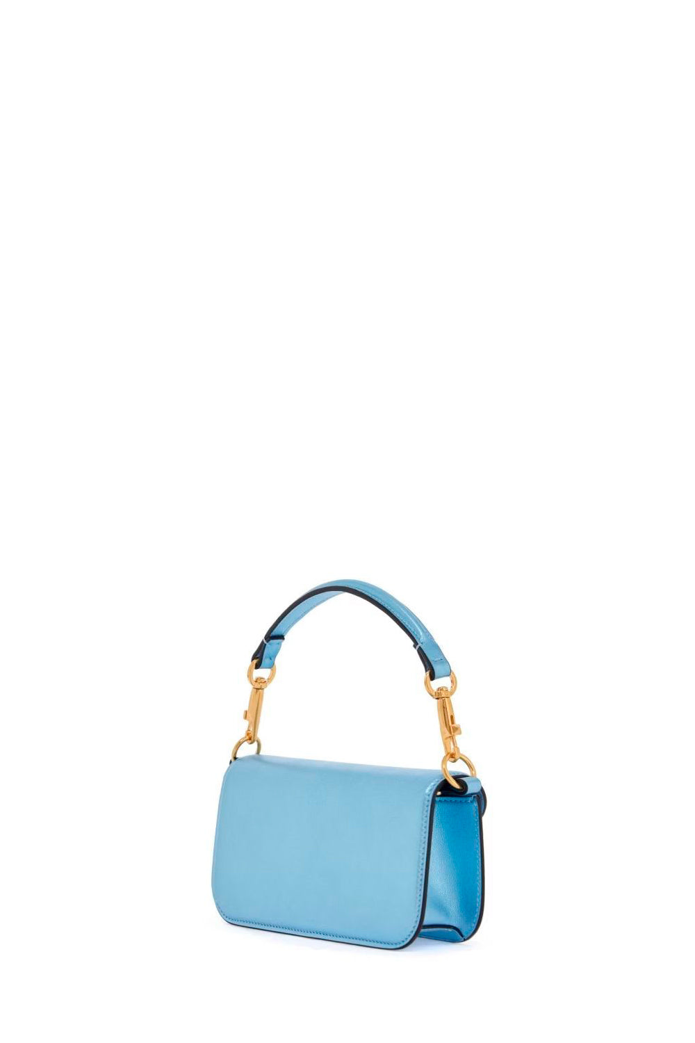 Valentino Garavani Locò Small Shoulder Bag In Laminated Calfskin With Jewel Logo