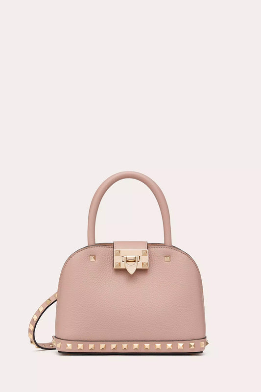 Valentino Garavani Rockstud Small Handbag In Grainy Calfskin