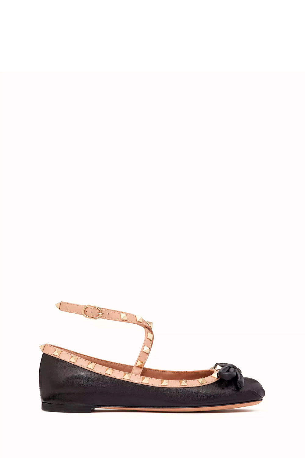 Rockstud Ballerina in Nappa Leather