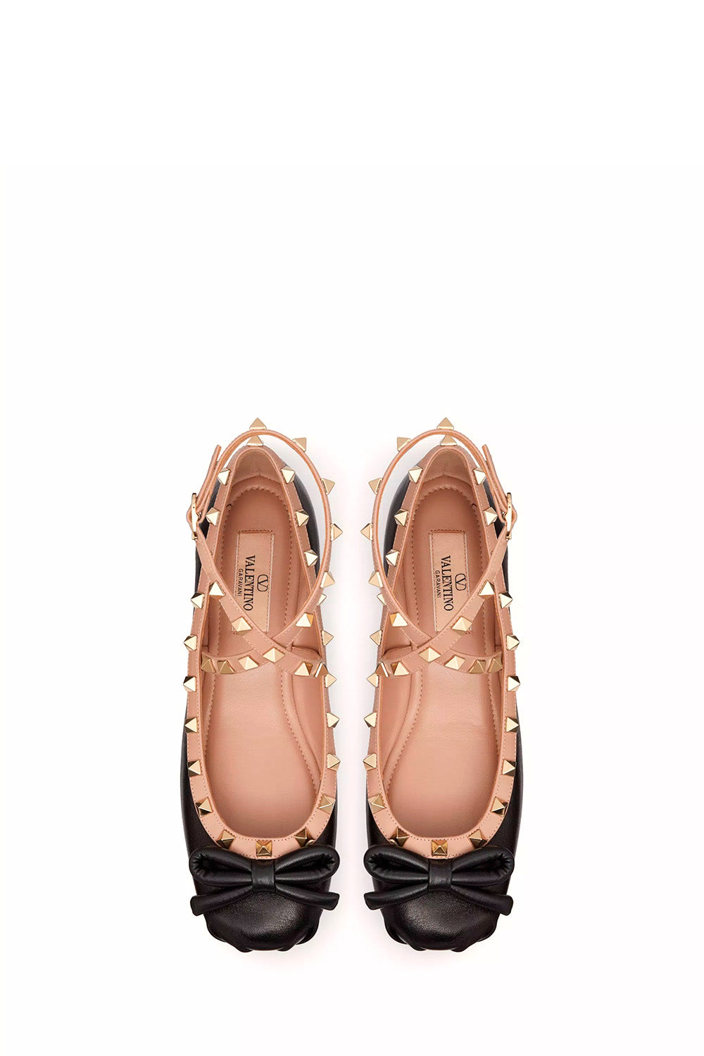 Rockstud Ballerina in Nappa Leather