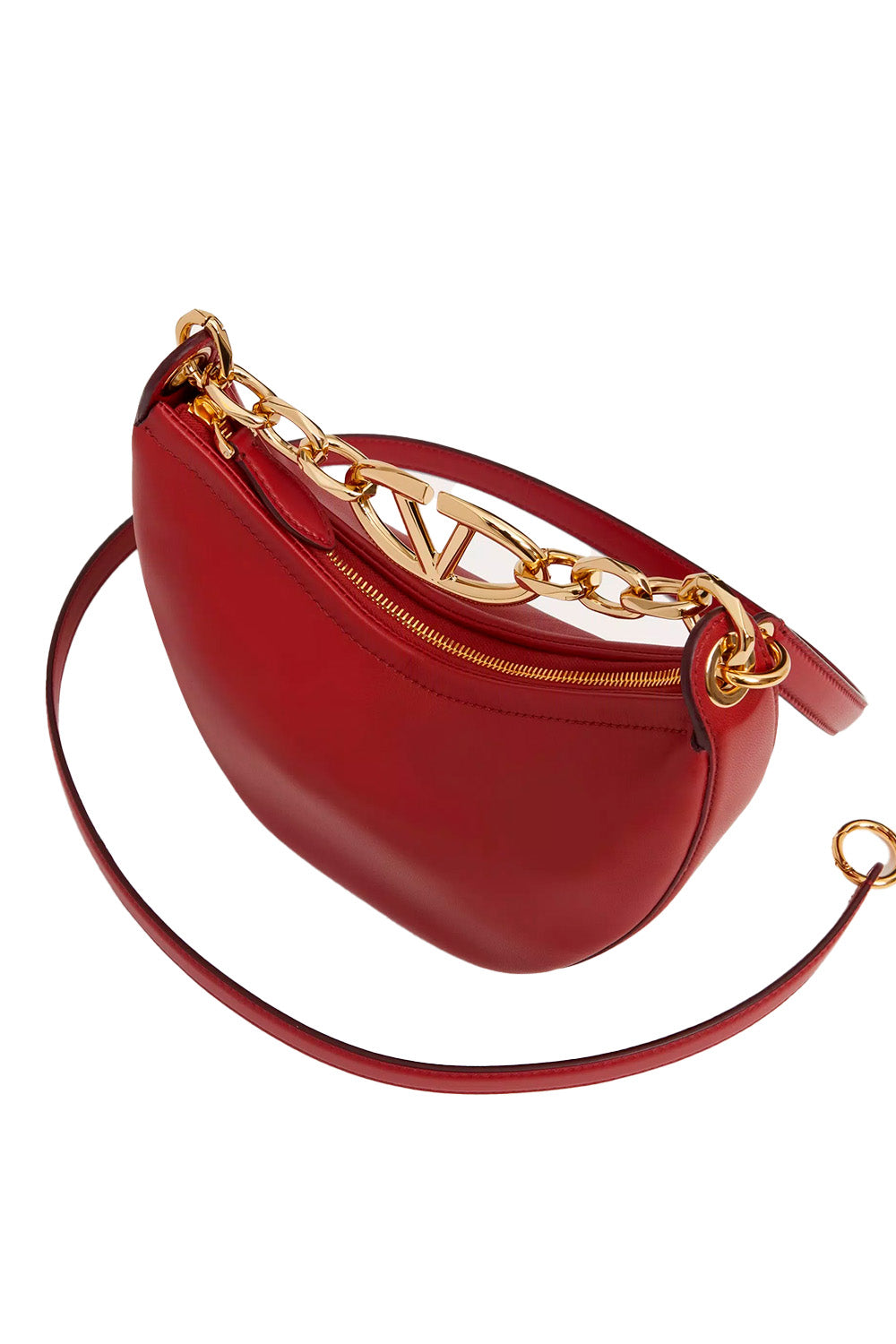 Mini VLOGO Moon Leather Hobo Bag