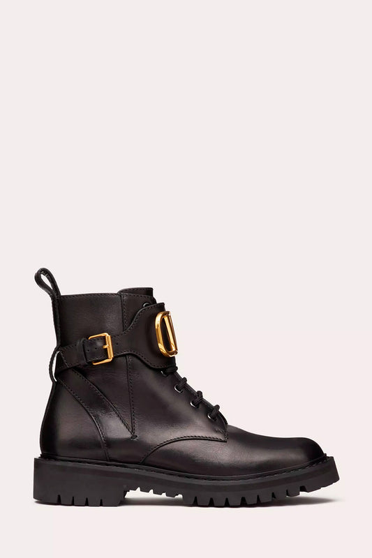 VLogo Signature Calfskin Combat Boot