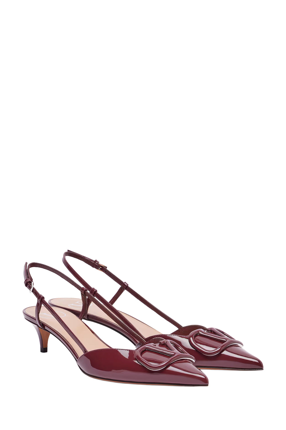 VALENTINO VLogo Patent Kitten Slingback Pumps – The Sale Sisters