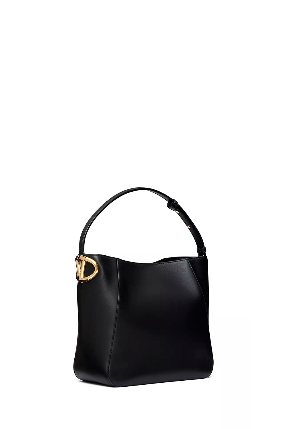 VLogo Side Bucket Bag in Nappa Calfskin