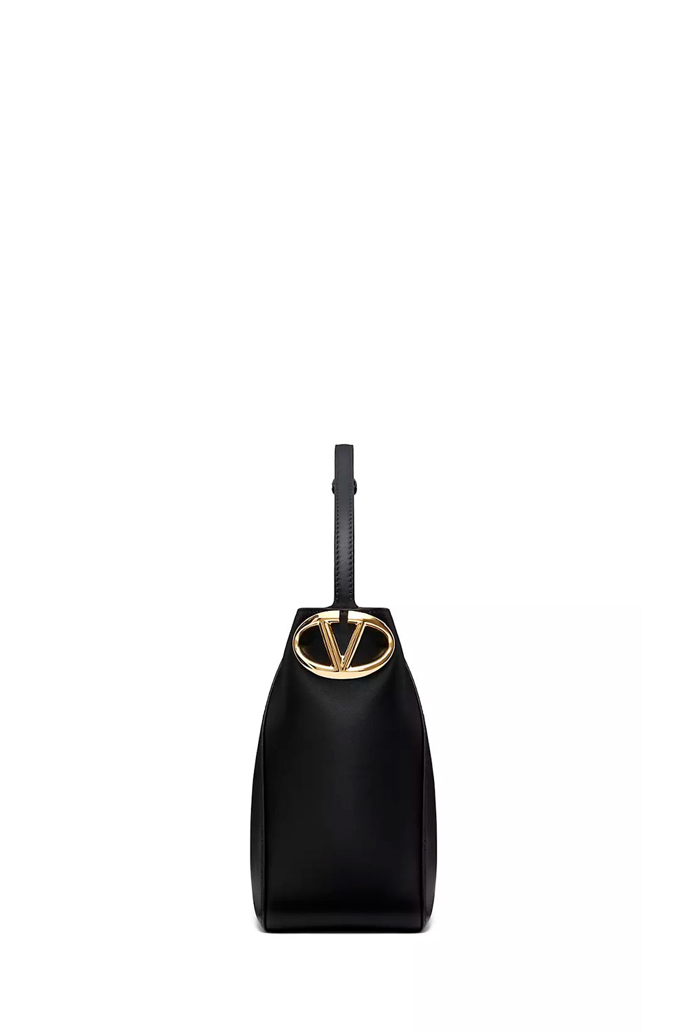 VLogo Side Bucket Bag in Nappa Calfskin