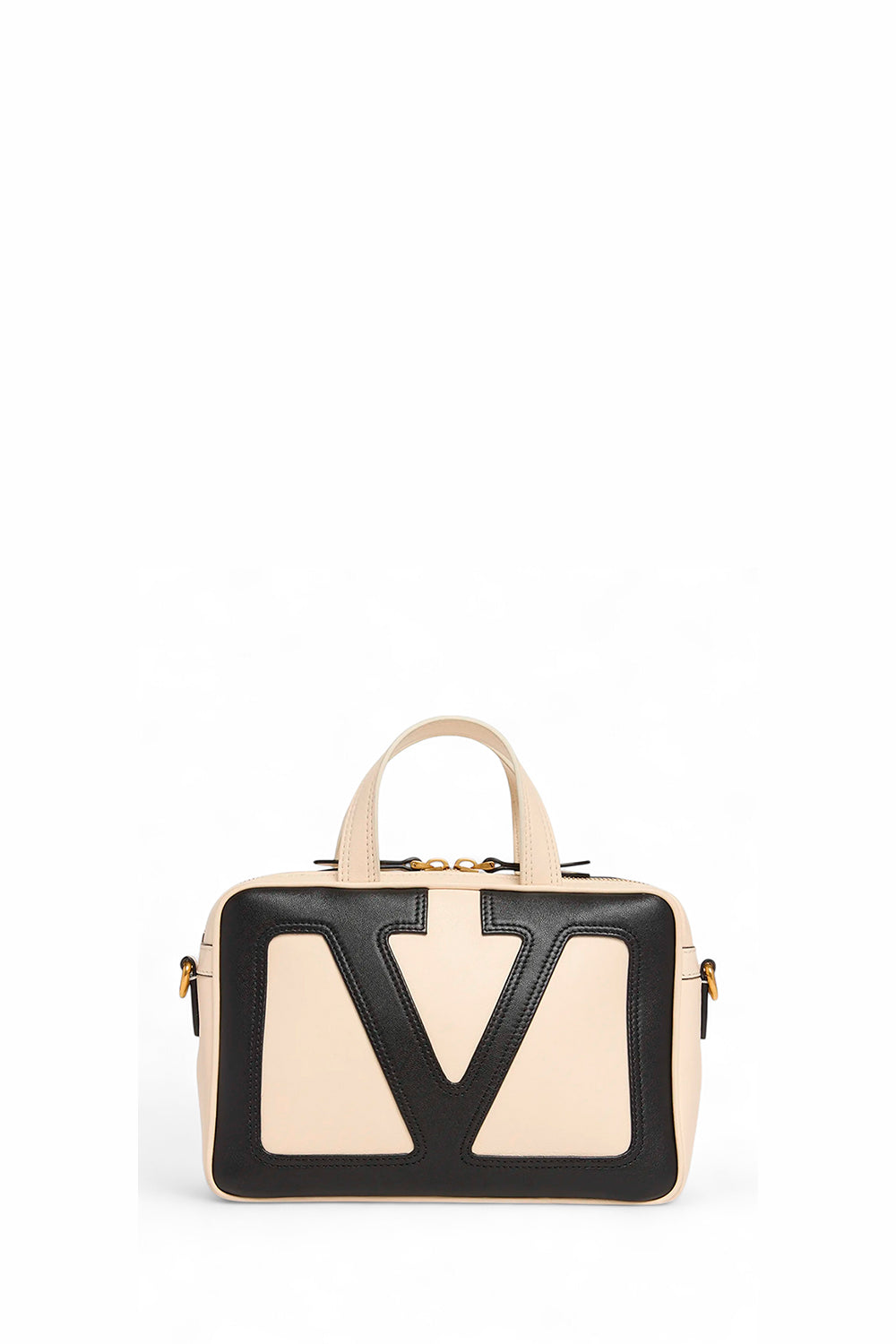 Viva Superstar Small VLOGO Leather Duffle Top-Handle Bag
