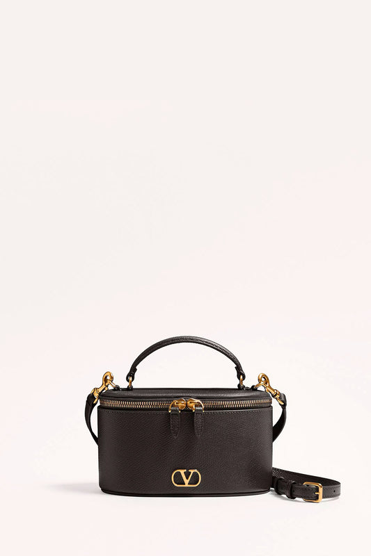 Vlogo Signature Mini Vanity Bag In Grainy Calfskin