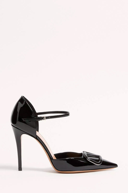 Vlogo Signature D'Orsay Patent Leather Pumps 100Mm