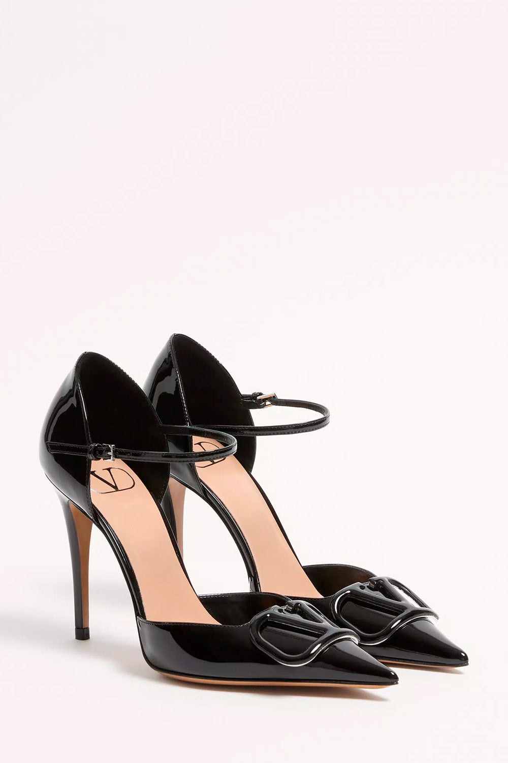 Vlogo Signature D'Orsay Patent Leather Pumps 100Mm