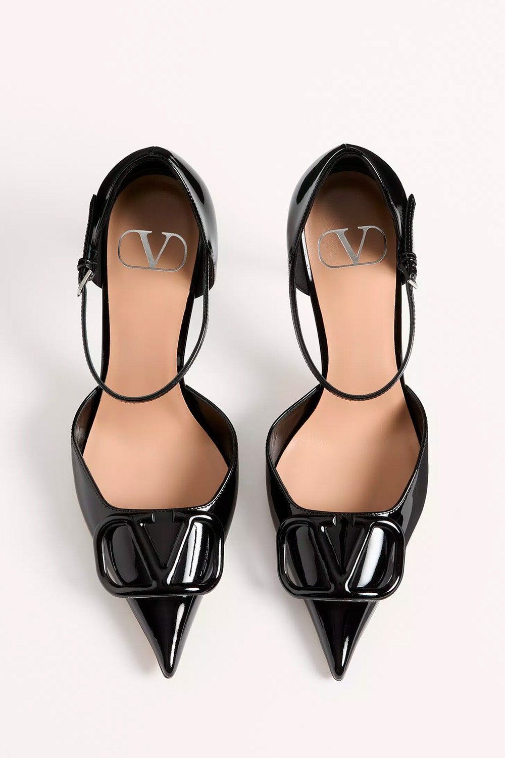 Vlogo Signature D'Orsay Patent Leather Pumps 100Mm