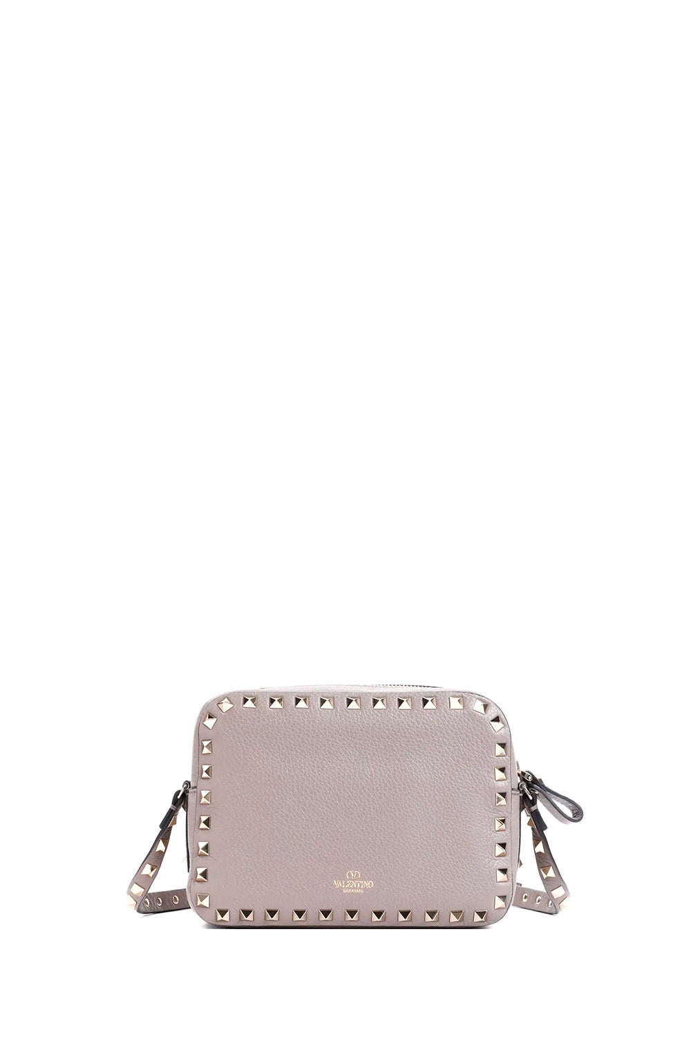 Small Rockstud Shoulder Bag With Printed Logo