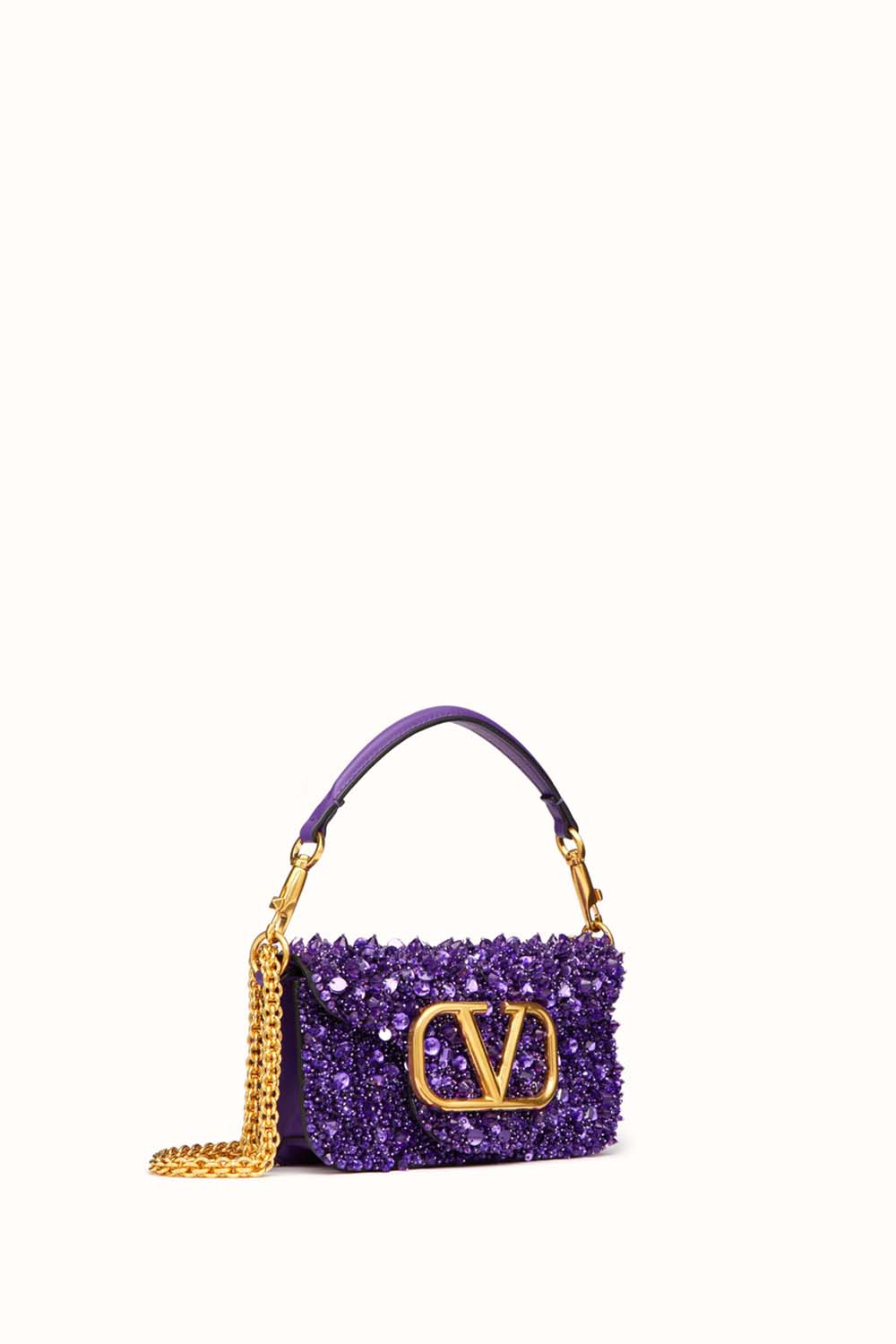 Valentino Garavani Locò Small Embroidered Shoulder Bag